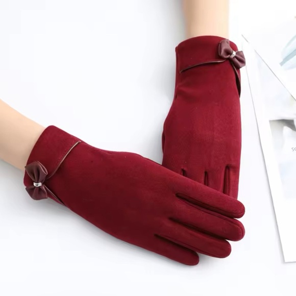 Beautiful gloves elegant red color - NEW - Picture 2 of 4